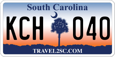SC license plate KCH040