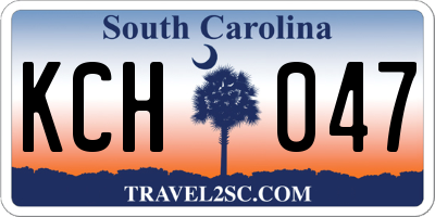 SC license plate KCH047