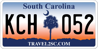 SC license plate KCH052