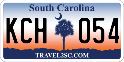 SC license plate KCH054