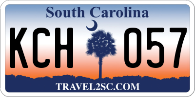 SC license plate KCH057