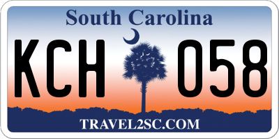 SC license plate KCH058