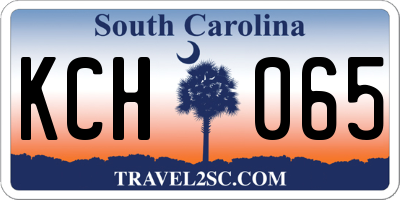 SC license plate KCH065
