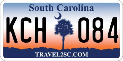 SC license plate KCH084