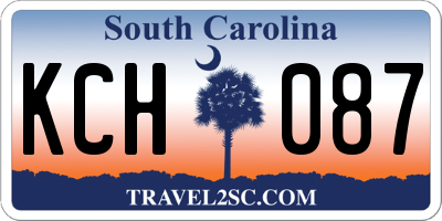 SC license plate KCH087