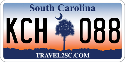 SC license plate KCH088
