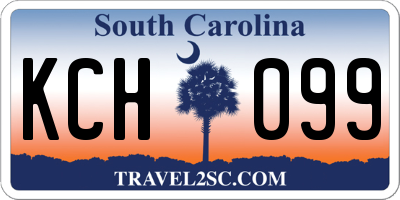 SC license plate KCH099