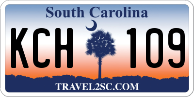 SC license plate KCH109