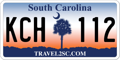 SC license plate KCH112