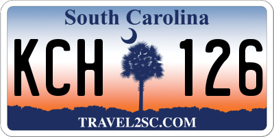 SC license plate KCH126