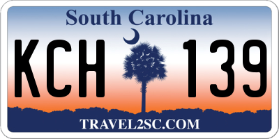 SC license plate KCH139