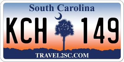 SC license plate KCH149