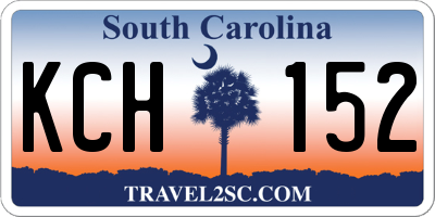 SC license plate KCH152