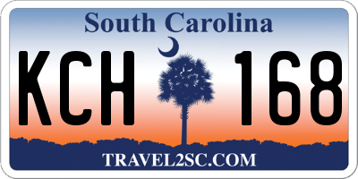 SC license plate KCH168