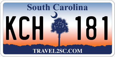 SC license plate KCH181