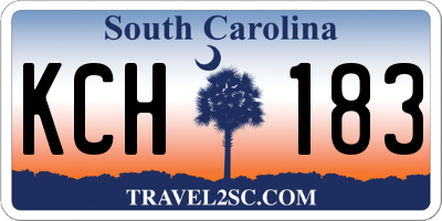SC license plate KCH183