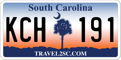 SC license plate KCH191