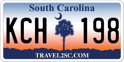 SC license plate KCH198