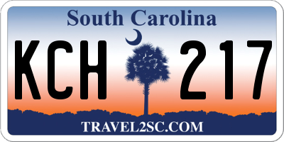 SC license plate KCH217