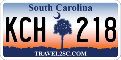 SC license plate KCH218
