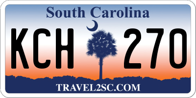 SC license plate KCH270