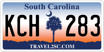 SC license plate KCH283