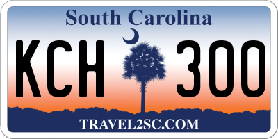 SC license plate KCH300