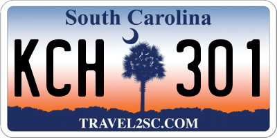 SC license plate KCH301