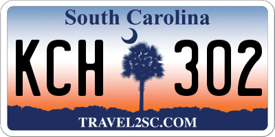 SC license plate KCH302