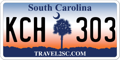 SC license plate KCH303