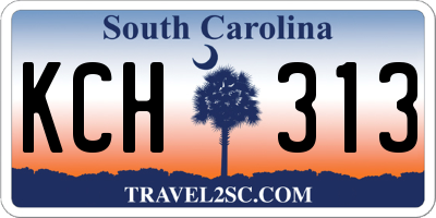 SC license plate KCH313