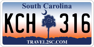 SC license plate KCH316