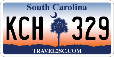 SC license plate KCH329