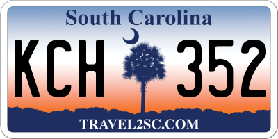 SC license plate KCH352