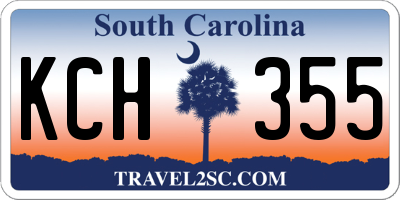 SC license plate KCH355