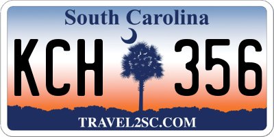 SC license plate KCH356