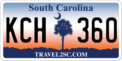 SC license plate KCH360