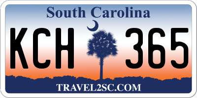 SC license plate KCH365