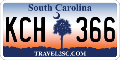 SC license plate KCH366