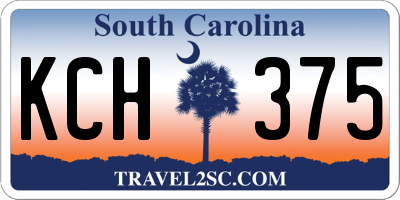 SC license plate KCH375