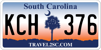 SC license plate KCH376