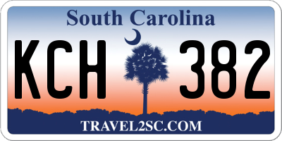 SC license plate KCH382