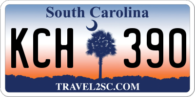 SC license plate KCH390