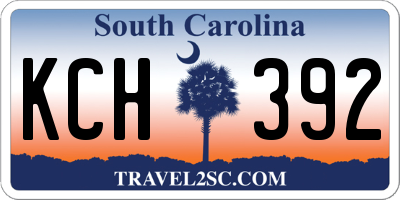 SC license plate KCH392