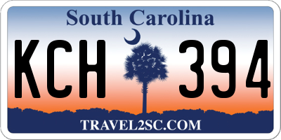 SC license plate KCH394