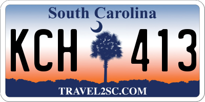 SC license plate KCH413