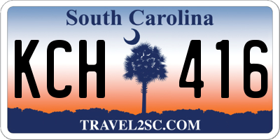 SC license plate KCH416