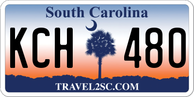 SC license plate KCH480