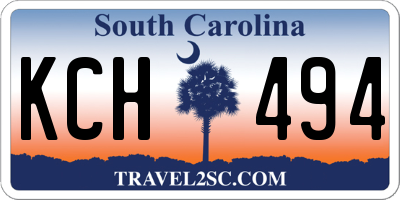 SC license plate KCH494
