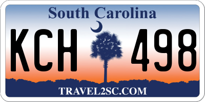 SC license plate KCH498
